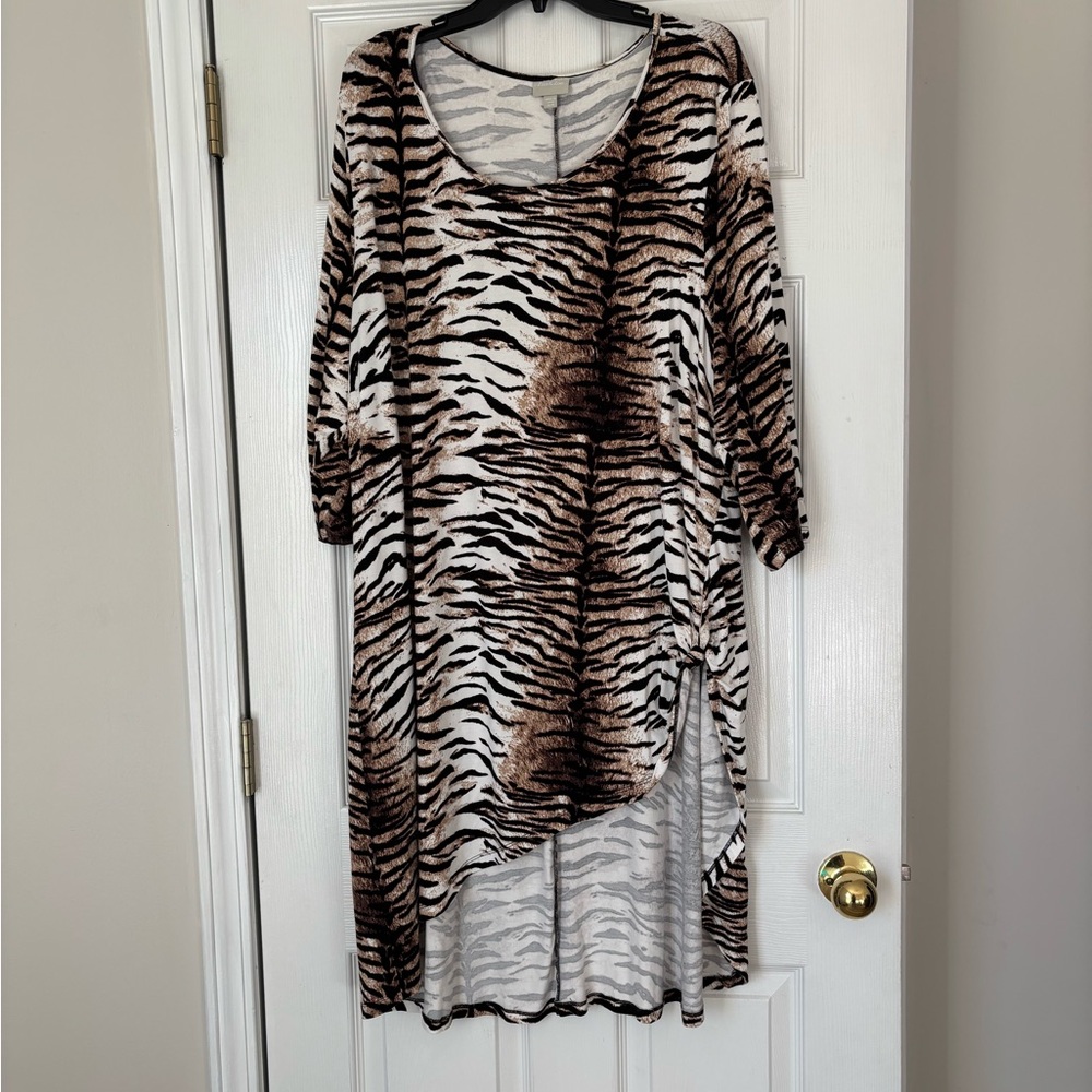 Women's Zebra Print Tunic Top